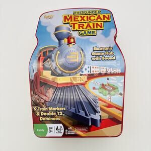 2008 Fundex Mexican Train Game Dominos Electronic Game Hub-complete-VG Condition